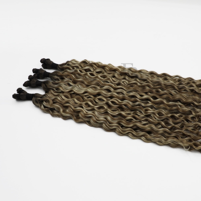 Curly --- #T4-8/60 Hand Tied Weft