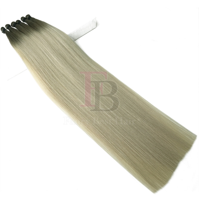 #T7-M60/ice Rooted Balayage Hand Tied Weft