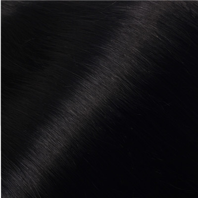 Curly ---  #1 Jet Black Hand Tied Weft